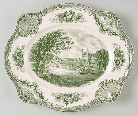 Old Britain Castles Green 11" Oval Serving Platter