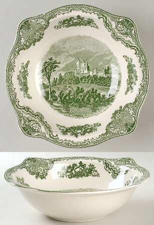 Old Britain Castles Green 9" Round Vegetable Bowl