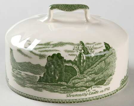 Old Britain Castles Green Lid for Round Butter