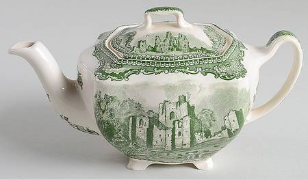 Old Britain Castles Green Mini Teapot & Lid