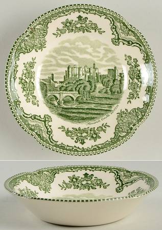 Old Britain Castles Green Fruit/Dessert (Sauce) Bowl