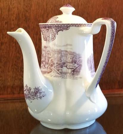 Old Britain Castles Lavender (Not Ribbed) Mini Coffee Pot & Lid