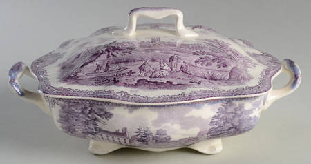Old Britain Castles Lavender (Not Ribbed) Square Covered Vegetable