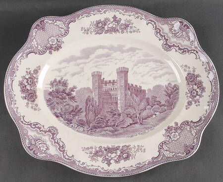 Old Britain Castles Lavender (Not Ribbed) 15" Oval Serving Platter