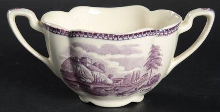 Old Britain Castles Lavender (Not Ribbed) Mini Open Sugar Bowl