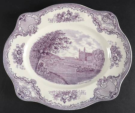 Old Britain Castles Lavender (Not Ribbed) 13" Oval Serving Platter