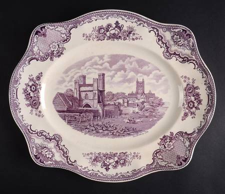 Old Britain Castles Lavender (Not Ribbed) 14" Oval Serving Platter