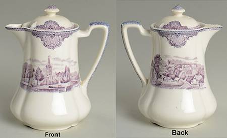 Old Britain Castles Lavender (Not Ribbed) Hot Water Jug & Lid