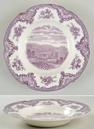 Old Britain Castles Lavender (Not Ribbed) Rim Soup Bowl