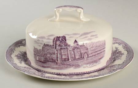 Old Britain Castles Lavender (Not Ribbed) Round Covered Butter