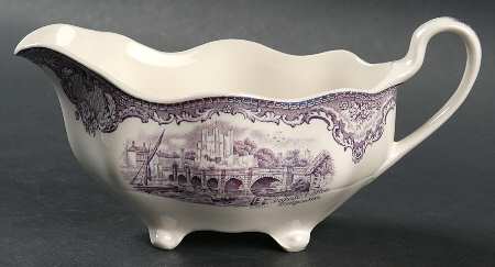 Old Britain Castles Lavender (Not Ribbed) Gravy Boat