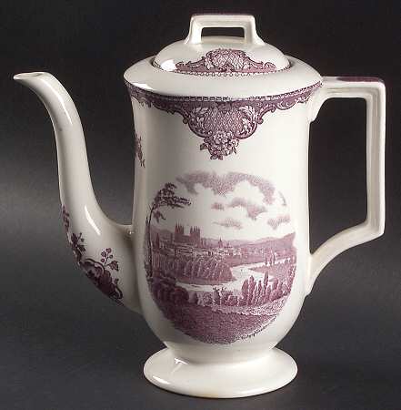 Old Britain Castles Lavender (Not Ribbed) Coffee Pot & Lid
