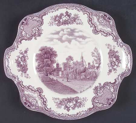 Old Britain Castles Lavender (Not Ribbed) Square Handled Cake Plate