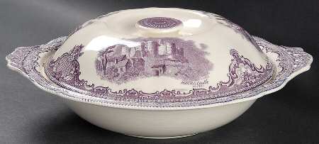 Old Britain Castles Lavender (Not Ribbed) Round Covered Vegetable