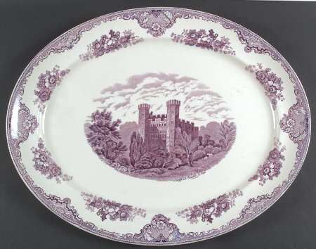 Old Britain Castles Lavender (Not Ribbed) 20" Oval Serving Platter