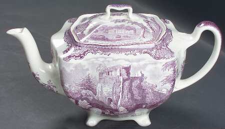 Old Britain Castles Lavender (Not Ribbed) Teapot & Lid