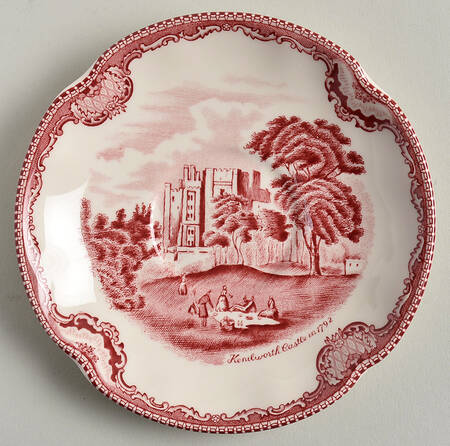 Old Britain Castles Pink (No Crown Made England) Saucer for Flat Cup