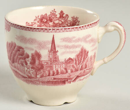 Old Britain Castles Pink (No Crown Made England) Flat Cup