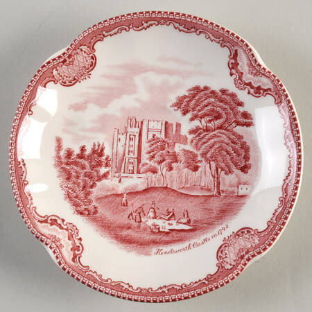 Old Britain Castles Pink (No Crown Made England) Saucer for Footed Cup