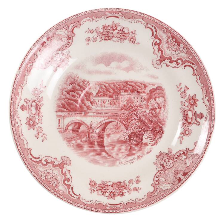 Old Britain Castles Pink (No Crown Made England) Saucer for Jumbo Cup