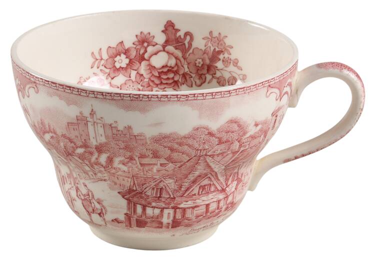 Old Britain Castles Pink (No Crown Made England) Jumbo Cup