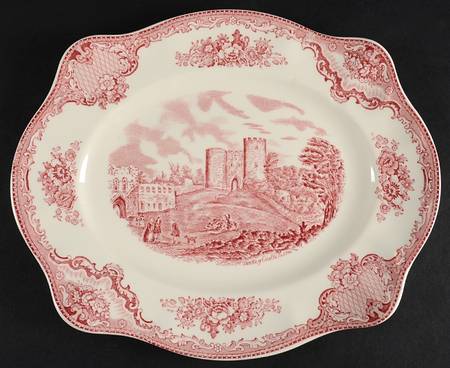 Old Britain Castles Pink (No Crown Made England) 11" Oval Serving Platter