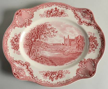 Old Britain Castles Pink (No Crown Made England) 10" Oval Serving Platter