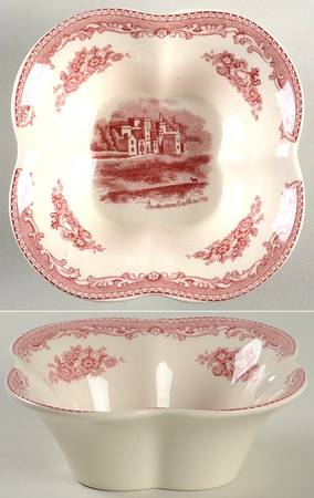 Old Britain Castles Pink (No Crown Made England) Open Candy Dish