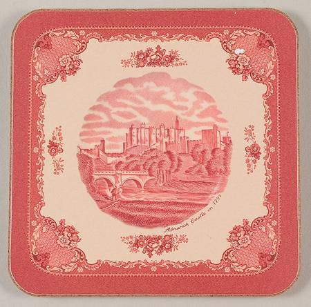 Old Britain Castles Pink (No Crown Made England) Square Corkback Coaster