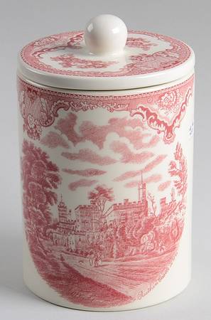 Old Britain Castles Pink (No Crown Made England) Large Canister & Lid