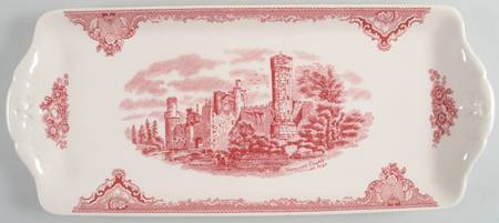 Old Britain Castles Pink (No Crown Made England) Rectangular Tray