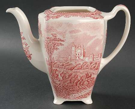 Old Britain Castles Pink (No Crown Made England) Small Coffee Pot No Lid
