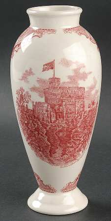 Old Britain Castles Pink (No Crown Made England) 7" Vase