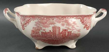 Old Britain Castles Pink (No Crown Made England) Rectangular Tureen No Lid