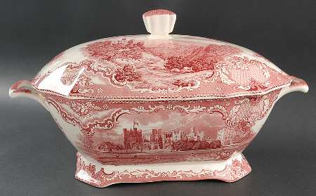 Old Britain Castles Pink (No Crown Made England) Rectangular Tureen & Lid