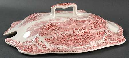 Old Britain Castles Pink (No Crown Made England) Lid for Rectangular Tureen