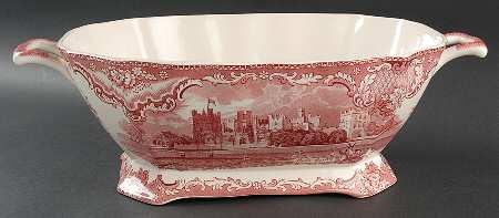 Old Britain Castles Pink (No Crown Made England) Rectangular Tureen No Lid