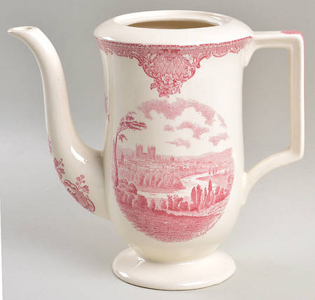 Old Britain Castles Pink (Crown Made In England) Coffee Pot No Lid