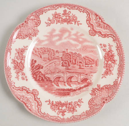 Old Britain Castles Pink (Crown Made In England) Bread & Butter Plate