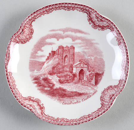 Old Britain Castles Pink (Crown Made In England) Saucer for Flat Demitasse Cup