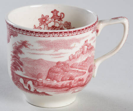 Old Britain Castles Pink (Crown Made In England) Flat Demitasse Cup