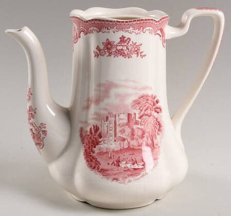 Old Britain Castles Pink (Crown Made In England) Coffee Pot No Lid
