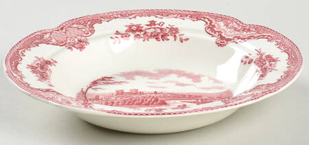 Old Britain Castles Pink (Crown Made In England) Round Butter No Lid