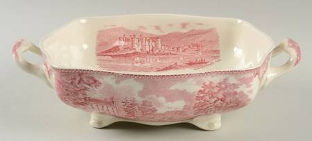 Old Britain Castles Pink (Crown Made In England) Square Vegetable No Lid