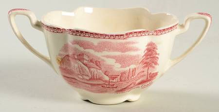 Old Britain Castles Pink (Crown Made In England) Mini Open Sugar Bowl