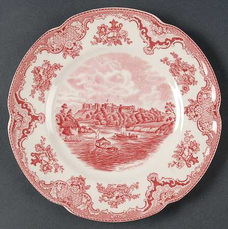 Old Britain Castles Pink (Crown Made In England) Luncheon Plate