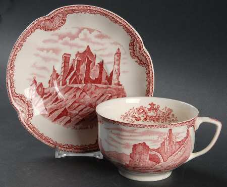 Old Britain Castles Pink (Crown Made In England) Oversized Cup & Saucer Set