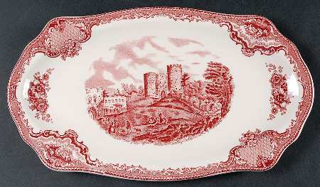 Old Britain Castles Pink (Crown Made In England) Large Sandwich Tray