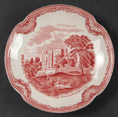 Old Britain Castles Pink (Crown Made In England) Saucer for Bouillon Cup