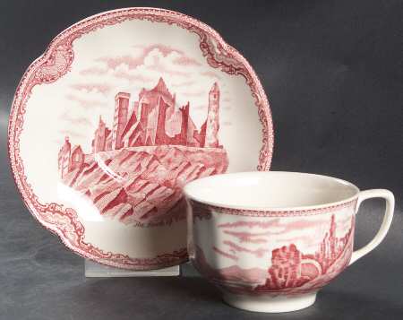 Old Britain Castles Pink (Crown Made In England) Oversized Cup & Saucer Set